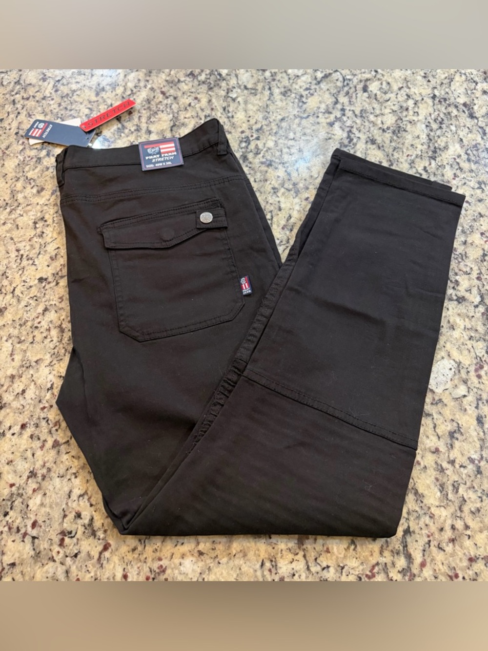 Phat Farm Men's Black Slim Straight Cargo Pants